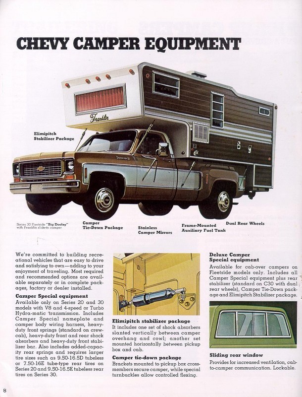 1974 Chevrolet Recreational Vehicles Brochure Page 11